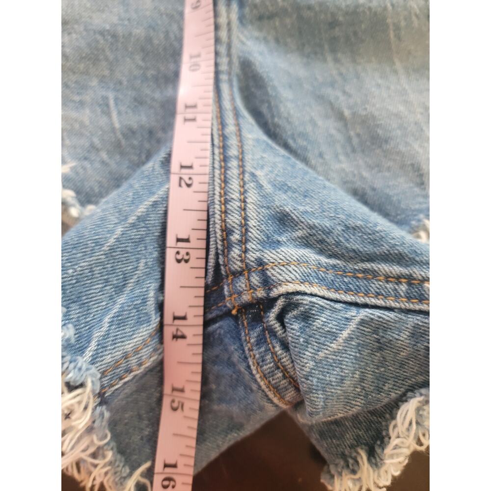 NWT Abercrombie Fitch Mom Shorts High Rise Womens 34/18 Raw Hem Denim - Picture 5 of 10